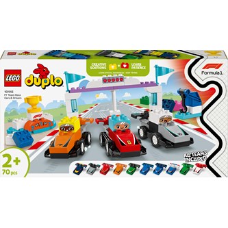 LEGO® DUPLO® F1® team med racerbiler og sjåfører