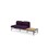 Sofa Nebula 2-seter uten armlene bord venstre