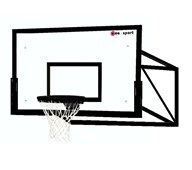 Basketplate med kurv standard størrelse