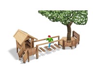 Bysen skjevt hus med plattform