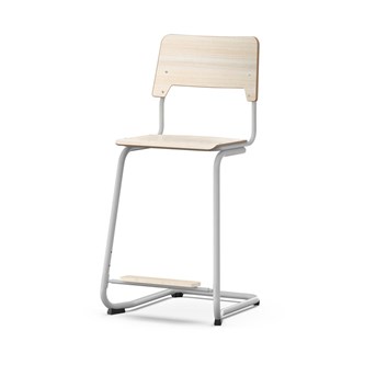 Stol Como FSC C-stativ 65 cm stort sete sølv