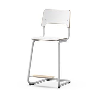 Stol Como FSC C-stativ 65 cm stort sete sølv