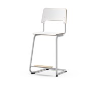 Stol Como FSC C-stativ 65 cm stort sete sølv