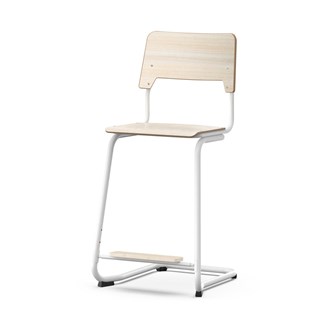 Stol Como FSC C-stativ 65 cm stort sete hvit