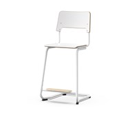 Stol Como FSC C-stativ 65 cm stort sete hvit