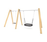 Robinia høyt huskestativ med 1 sete og 1 fuglerede RB0592