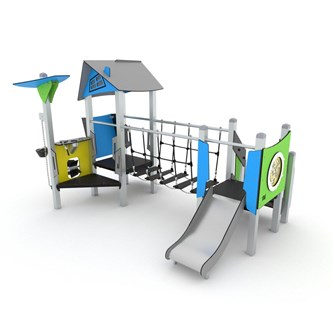 Steel+ kombinasjonslek med hengebro 1744