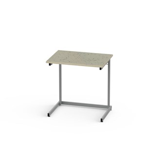 Bord Lex akustikk linoleum 70x50 cm sølv