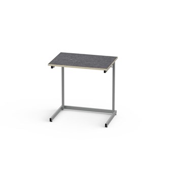 Bord Lex akustikk linoleum 70x50 cm sølv