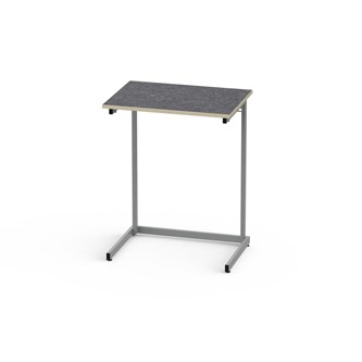 Bord Lex akustikk linoleum 70x50 cm sølv