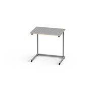 Bord Lex akustikk linoleum 70x50 cm sølv