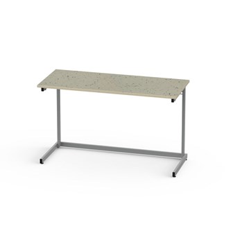 Bord Lex akustikk linoleum 120x50 cm sølv