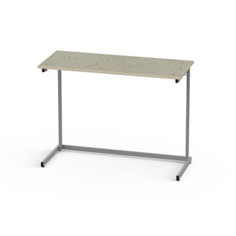 Bord Lex akustikk linoleum 120x50 cm sølv