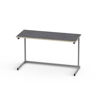 Bord Lex akustikk linoleum 120x50 cm sølv