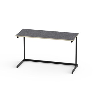 Bord Lex akustikk linoleum 120x50 cm svart