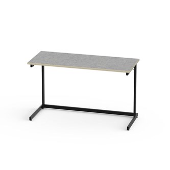 Bord Lex akustikk linoleum 120x50 cm svart