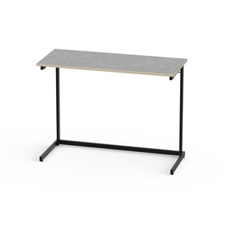 Bord Lex akustikk linoleum 120x50 cm svart