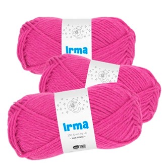 Ullgarn Irma cerise 20 stk