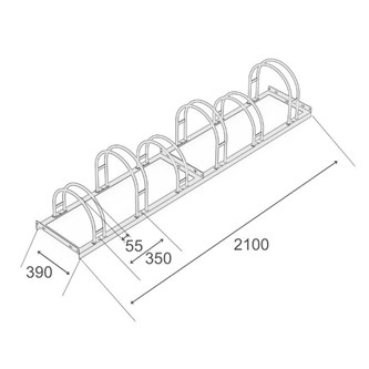 Sykkelstativ  6 sykler