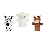 Hånddukker bondegårdsdyr 3 pk