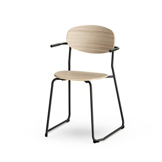 Stol Collab FSC 4-ben armlene sh 45 cm svart