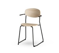 Stol Collab FSC 4-ben armlene sh 45 cm svart