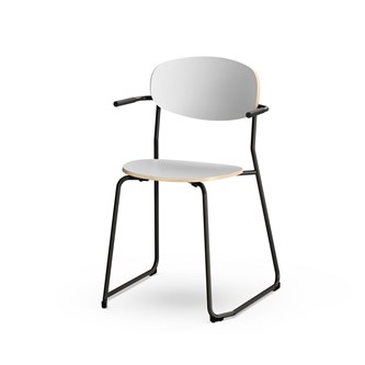 Stol Collab FSC 4-ben armlene sh 45 cm svart