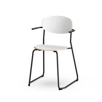 Stol Collab FSC 4-ben armlene sh 45 cm svart