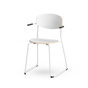 Stol Collab FSC 4-ben armlene sh 45 cm hvit