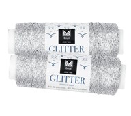 Glittergarn sølv