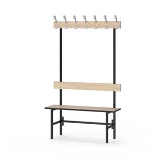 Novis Compact enkel sittebenk 100 cm svart stativ