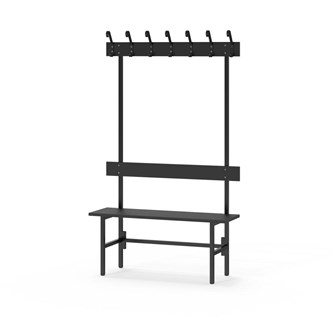Novis Compact enkel sittebenk 100 cm svart stativ