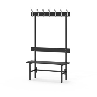 Novis Compact enkel sittebenk 100 cm svart stativ