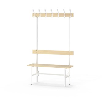 Novis Basic enkel sittebenk 100 cm hvitt stativ
