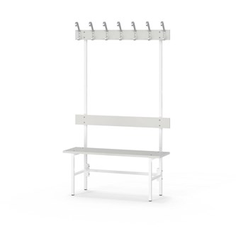 Novis Elite enkel sittebenk 100 cm hvitt stativ