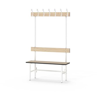 Novis Compact enkel sittebenk 100 cm hvitt stativ