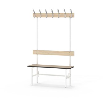 Novis Compact enkel sittebenk 100 cm hvitt stativ