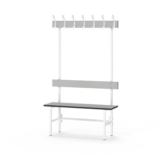 Novis Compact enkel sittebenk 100 cm hvitt stativ