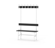 Novis Compact enkel sittebenk 100 cm hvitt stativ