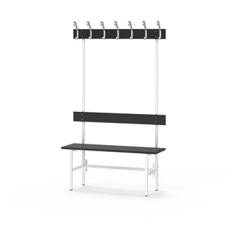 Novis Compact enkel sittebenk 100 cm hvitt stativ