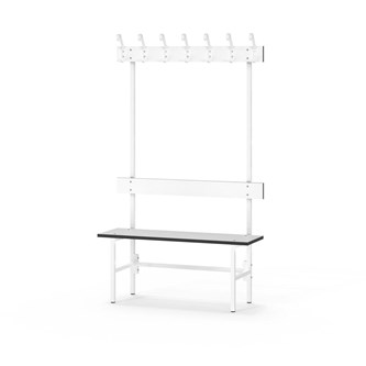 Novis Compact enkel sittebenk 100 cm hvitt stativ
