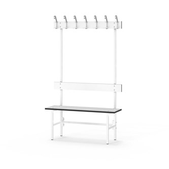 Novis Compact enkel sittebenk 100 cm hvitt stativ