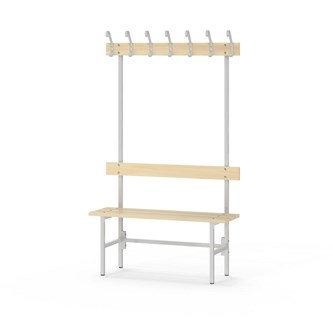 Novis Basic enkel sittebenk 100 cm lysegrått stativ