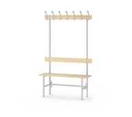Novis Basic enkel sittebenk 100 cm lysegrått stativ