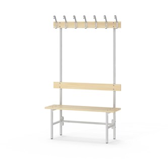 Novis Basic enkel sittebenk 100 cm lysegrått stativ