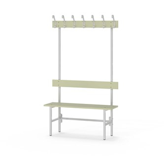 Novis Elite enkel sittebenk 100 cm lysegrått stativ