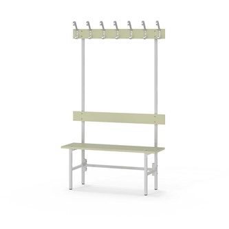 Novis Elite enkel sittebenk 100 cm lysegrått stativ