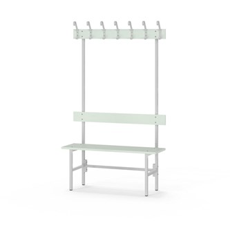 Novis Elite enkel sittebenk 100 cm lysegrått stativ