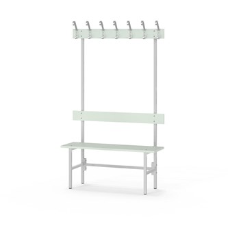 Novis Elite enkel sittebenk 100 cm lysegrått stativ