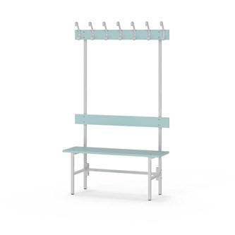 Novis Elite enkel sittebenk 100 cm lysegrått stativ